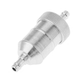 Maxbell Universal 1/4''6mm Inline Gas Fuel Filter for Motorcycle Dirt Bike ATVSilver