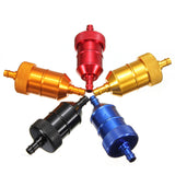 Maxbell Universal 1/4''6mm Inline Gas Fuel Filter for Motorcycle Dirt Bike ATVSilver