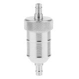 Maxbell Universal 1/4''6mm Inline Gas Fuel Filter for Motorcycle Dirt Bike ATVSilver