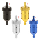 Maxbell Universal 1/4''6mm Inline Gas Fuel Filter for Motorcycle Dirt Bike ATVSilver
