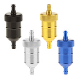 Maxbell Universal 1/4''6mm Inline Gas Fuel Filter for Motorcycle Dirt Bike ATVSilver