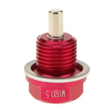 Maxbell 8xM16X1.5 Anodized Magnetic Engine Oil Pan Drain Bolt Plug for   Red