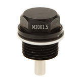 Maxbell 2xM20X1.5 Anodized Magnetic Engine Oil Pan Drain Bolt Plug fits   Black