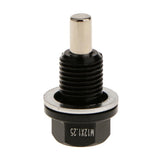 Maxbell 3xM12X1.25 Anodized Magnetic Engine Oil Pan Drain Bolt Plug for    Black