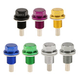 Maxbell 2xM12X1.25 Anodized Magnetic Engine Oil Pan Drain Bolt Plug for    Black