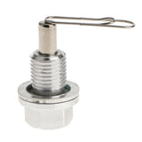 Maxbell 2xM12X1.25 Anodized Magnetic Engine Oil Pan Drain Bolt Plug for    Silver