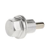 Maxbell 2xM12X1.25 Anodized Magnetic Engine Oil Pan Drain Bolt Plug for    Silver