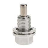 Maxbell 2xM12X1.25 Anodized Magnetic Engine Oil Pan Drain Bolt Plug for    Silver