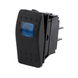 Maxbell 4x4 Pin Waterproof 12V 20A Bar Rocker Toggle Switch LED Light Car Boat Blue