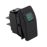 Maxbell Maxbell 4 Pin Waterproof 12V 20A Bar Rocker Toggle Switch LED Light Car Boat Green