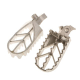 Maxbell Pair Cast Steel Universal Pedals Foot Pegs Footrests for Motorcycle Silver