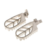 Maxbell Pair Cast Steel Universal Pedals Foot Pegs Footrests for Motorcycle Silver - Aladdin Shoppers