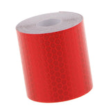 Maxbell 4x3M Warning Reflective Safety Tape Adhesive Sticker for Truck Car Red