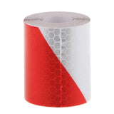 Maxbell 12x3M Red White Reflective Safety Warning Conspicuity Tape Film Sticker