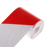 Maxbell 12x3M Red White Reflective Safety Warning Conspicuity Tape Film Sticker