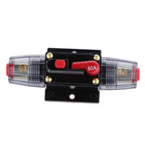 Maxbell 4xManual Reset Circuit Breaker 12v/24v Car Auto Boat Audio Fuse Holder 60A 01