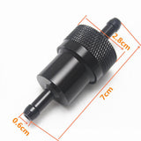 Maxbell 3xCNC Universal 1/4''6mm Inline Gas Fuel Filter for Motorcycle Dirt Bike Black