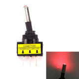 Maxbell 2x4Pcs 12V 20A Car Auto Red LED Light Toggle Rocker Switch 3Pin SPST ON/OFF