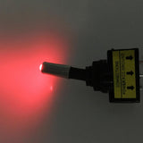 Maxbell 2x4Pcs 12V 20A Car Auto Red LED Light Toggle Rocker Switch 3Pin SPST ON/OFF