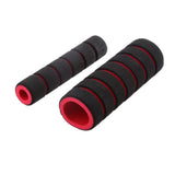 Maxbell 3x4 in 1 Motorcycle Foam Nonslip Handlebar Hand Grips Cover Set Gloves Red