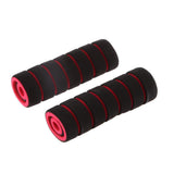 Maxbell 3x4 in 1 Motorcycle Foam Nonslip Handlebar Hand Grips Cover Set Gloves Red