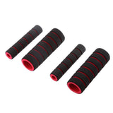 Maxbell 3x4 in 1 Motorcycle Foam Nonslip Handlebar Hand Grips Cover Set Gloves Red