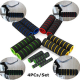 Maxbell 4x4 in 1 Motorcycle Foam Nonslip Handlebar Hand Grips Cover Set Gloves Green