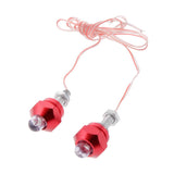 Maxbell 4Pcs Motorcycle 6mm Bolt License Plate Frame LED Light Strobe Flashing