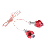 Maxbell 4Pcs Motorcycle 6mm Bolt License Plate Frame LED Light Strobe Flashing