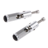 Maxbell Maxbell 2xCNC Universal Motorcycle Folding Footpegs Rider Bike Rear Foot Rest Silver