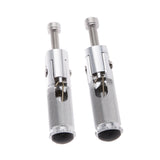 Maxbell Maxbell 2xCNC Universal Motorcycle Folding Footpegs Rider Bike Rear Foot Rest Silver