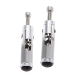Maxbell Maxbell 2xCNC Universal Motorcycle Folding Footpegs Rider Bike Rear Foot Rest Silver