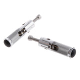 Maxbell Maxbell 2xCNC Universal Motorcycle Folding Footpegs Rider Bike Rear Foot Rest Silver