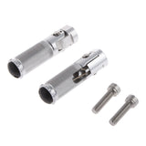 Maxbell Maxbell 2xCNC Universal Motorcycle Folding Footpegs Rider Bike Rear Foot Rest Silver