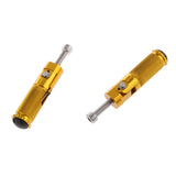 Maxbell Maxbell 2xCNC Universal Motorcycle Folding Footpegs Rider Bike Rear Foot Rest Gold