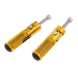 Maxbell Maxbell 2xCNC Universal Motorcycle Folding Footpegs Rider Bike Rear Foot Rest Gold