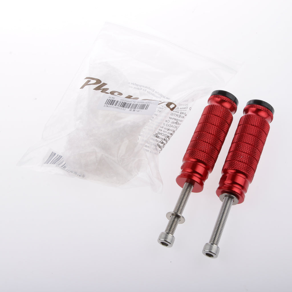 Maxbell Maxbell 1 Pair Universal CNC Motorcycle Footpegs Passenger Rest Pedal Racing Red