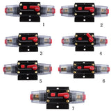Maxbell 10x12V-24V Inline Auto Circuit Breaker 100A Manual Reset Switch Car Audio Fuse