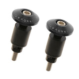 Maxbell Maxbell 7/8" CNC Motorcycle Streetbike Handlebar Cap Hand Grips Bar Ends Plugs Black