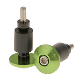 Maxbell Maxbell 7/8" CNC Motorcycle Streetbike Handlebar Cap Hand Grips Bar Ends Plugs Green