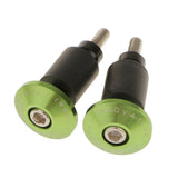 Maxbell Maxbell 7/8" CNC Motorcycle Streetbike Handlebar Cap Hand Grips Bar Ends Plugs Green