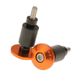 Maxbell Maxbell 7/8" CNC Motorcycle Streetbike Handlebar Cap Hand Grips Bar End Plugs Orange