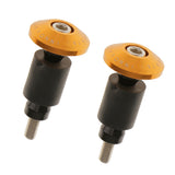 Maxbell Maxbell 7/8" CNC Motorcycle Streetbike Handlebar Cap Hand Grips Bar End Plugs Gold