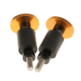 Maxbell Maxbell 7/8" CNC Motorcycle Streetbike Handlebar Cap Hand Grips Bar End Plugs Gold