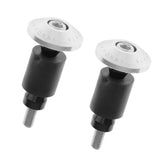 Maxbell Maxbell 7/8" CNC Motorcycle Road Bike Handlebar Cap Hand Grips Bar End Plugs Silver