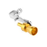 Maxbell 2xMuffler Exhaust Pipe Turbo Sound Whistle Simulator Whistler Gold Size S