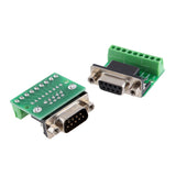 Maxbell DB9 Male Adapter RS232 Serial to Terminal Solderless Board Female Connector