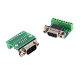 Maxbell DB9 Male Adapter RS232 Serial to Terminal Solderless Board Female Connector