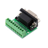 Maxbell DB9 Male Adapter RS232 Serial to Terminal Solderless Board Female Connector