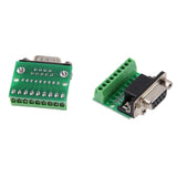Maxbell DB9 Male Adapter RS232 Serial to Terminal Solderless Board Female Connector